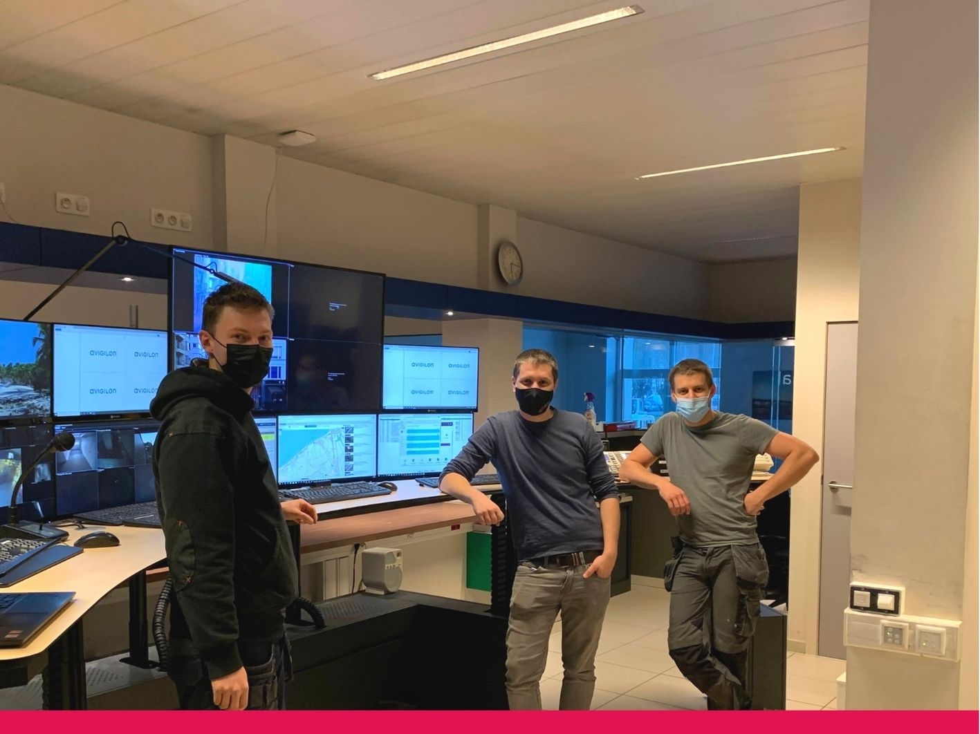 Video wall in control room Blankenberge 